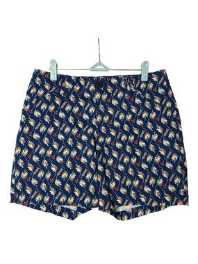 Lee Womens Regular Fit Mid Rise Bermuda Shorts Size 10 M Leaf Pattern Multicolor